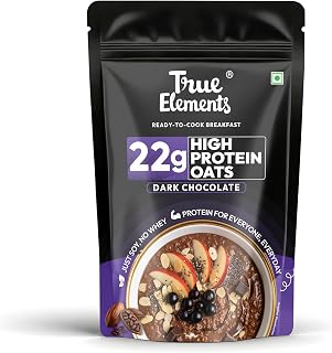 True Elements High Protein Oats 400g | 22g Protein | High Protein Rolled Oats | 100% Wholegrain | Rich in Fiber | No Added... Price In India
