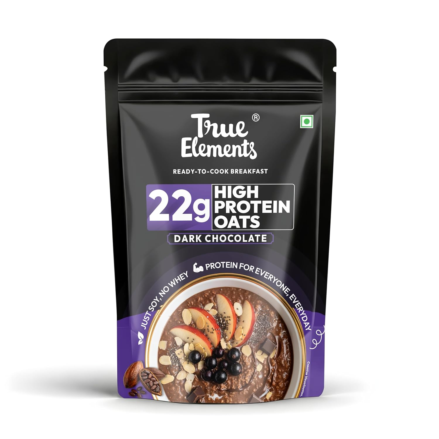 True Elements High Protein Oats 400g | 22g Protein | High Protein Rolled Oats | 100% Wholegrain | Rich in Fiber | No Added...