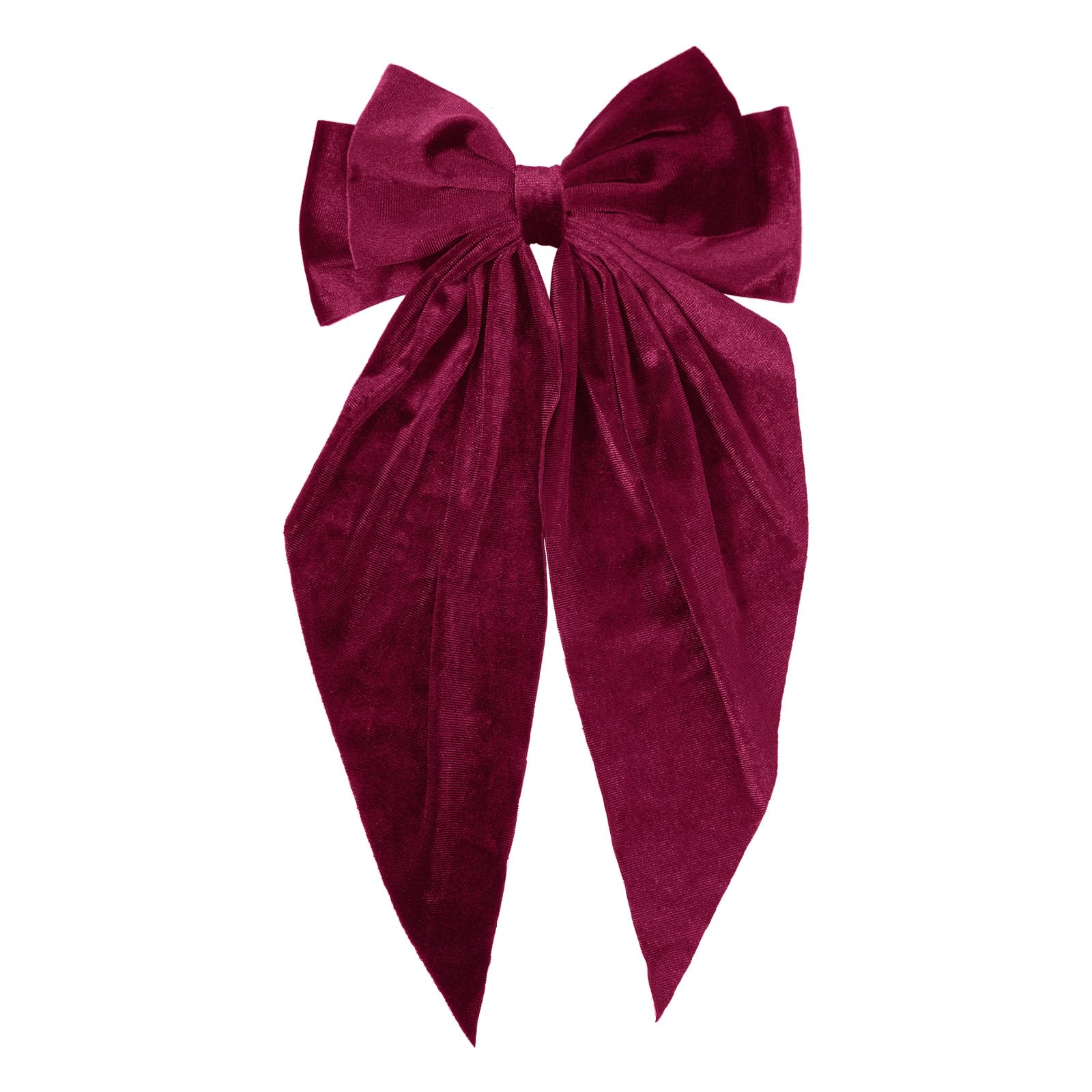 Assorted Silk and Velvet Bow Ponytails Alice Velvet Hair Bow Barrette by Grace & Grandeur Bow Company main image 3