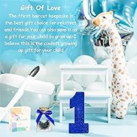 Vista 7 de 1DFAUL Primer recuerdo de corte de pelo, caja de recuerdos de primer rizo para bebé, caja de recuerdos para soporte de recuerdos, recuerdo de pelo