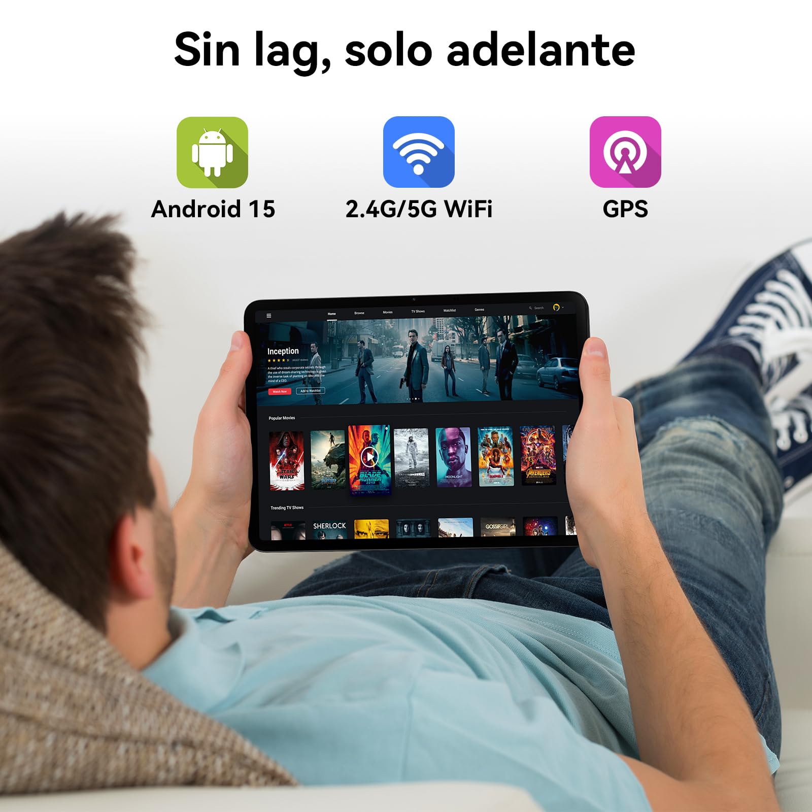 Blackview Link8 Tablet 13 Pulgadas,Android 15 Tableta con Teclado y Lápiz,G100 90Hz Gaming Tablets,2K+ FHD 2160*1600,18GB RAM+256GB ROM/Gemini AI/Modo PC/8400mAh/Widevine L1/Face ID/16MP+13MP/GPS/OTG