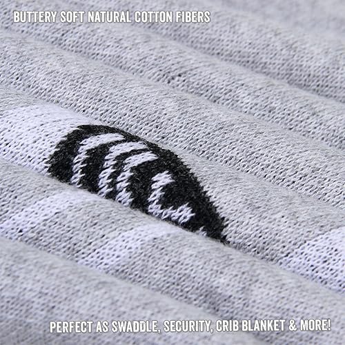 Miniatura 5 de Manta de punto para bebé, 100% algodón de lujo, suave, acogedora, manta para envolver cuna, manta de regalo para recién nacidos, bebés, niños