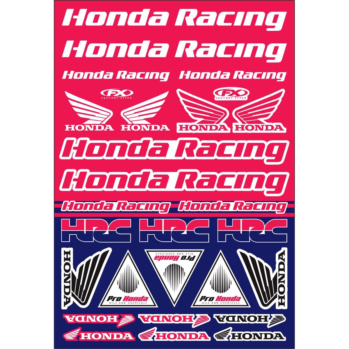 Amazon.com: HON Racing Moto Sticker KIT : Automotive