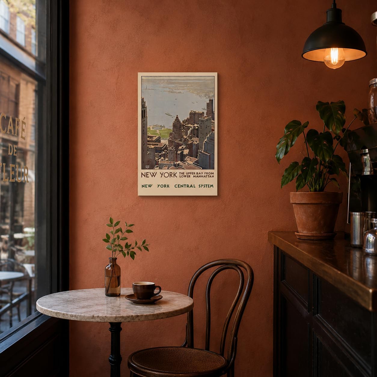 VMXWLL Retro New York Subway Poster, Vintage NYC Transit Canvas Wall Art, Historic Manhattan Skyline Print, Industrial City Decor for Office Bedroom, Unframed 16x24 Inch image 5