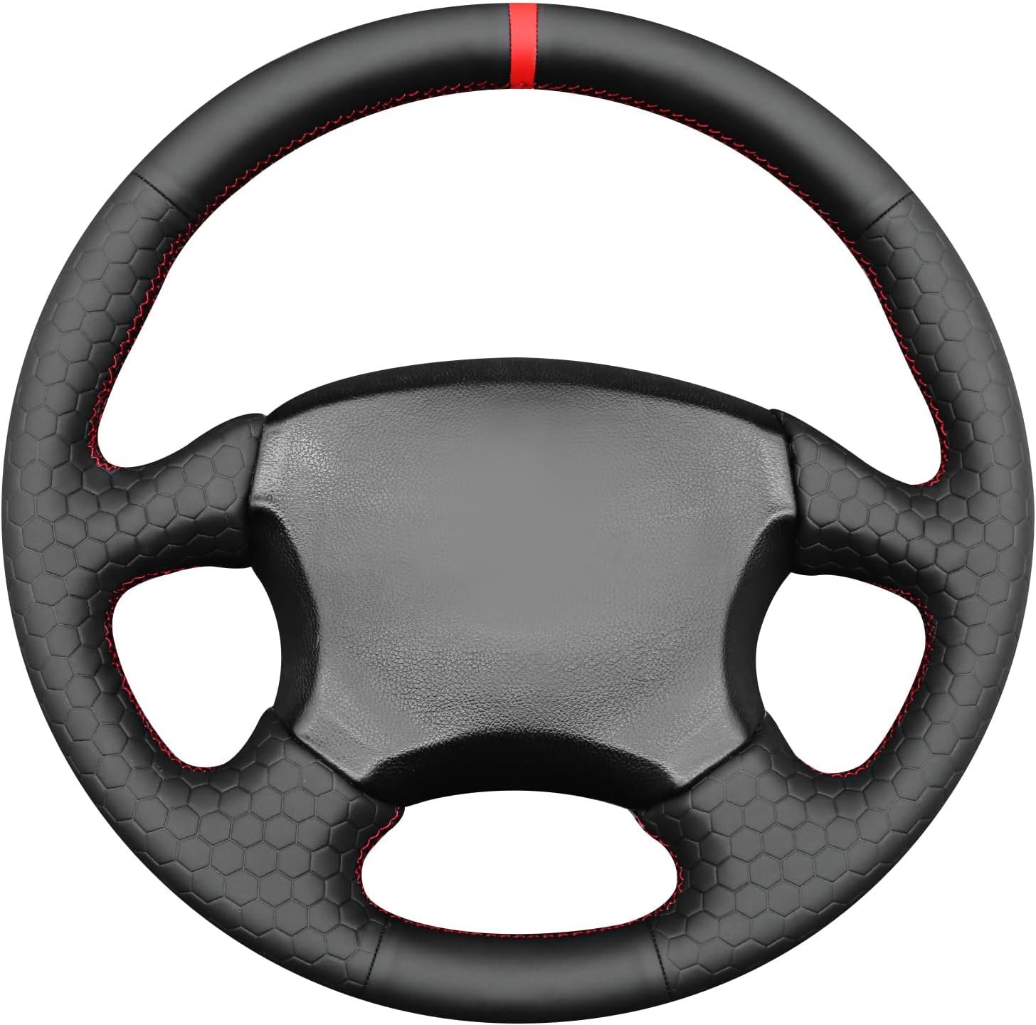 MEWANT Steering Wheel Cover Compatible with Subaru Impreza WRX 2002-2004 / Impreza WRX STI 2004 Hive Microfiber Leather