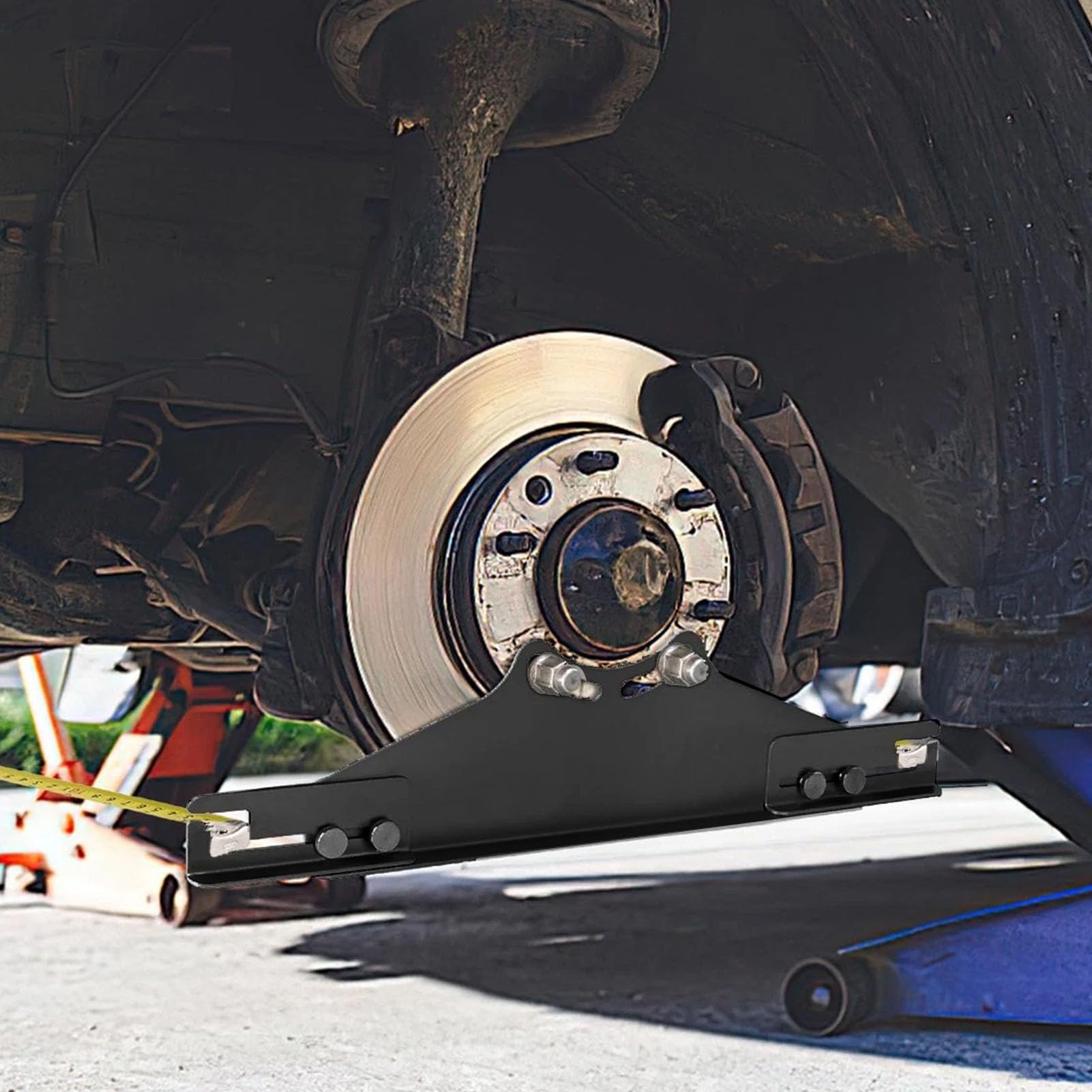 Naroote Strumento di Allineamento Punta, Piastre per Punta Strumento di Allineamento Ruote Automobilistico con 2 Metri a Nastro 1 Mirino Angolare Digitale per la Maggior Parte delle Auto ATV UTV,
