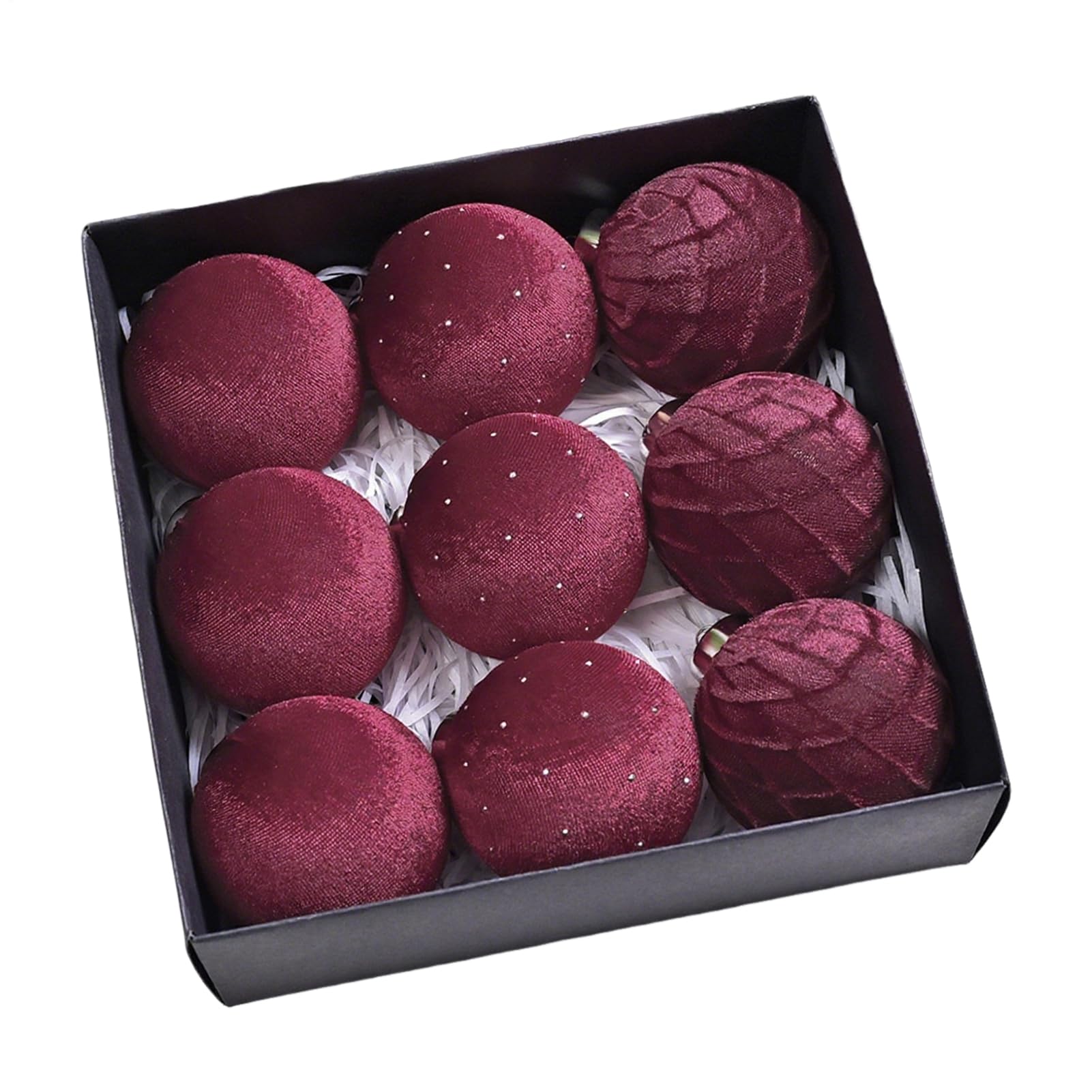 Boules de Noël en velours pour partager la magie des fêtes en famille