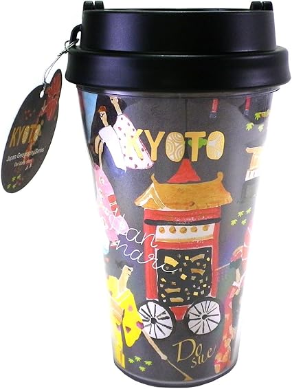 Amazon Starbucks スターバックス スタバ 日本限定 京都限定のタンブラー リニューアルデザイン 和 和風 祇園祭り 鉾 打ち水 着物 舞子 芸者 鴨川 京都 Kyoto 地域限定 ご当地限定 黒 ブラック タンブラー マイボトル 12oz 355ml タンブラーグラス オンライン通販