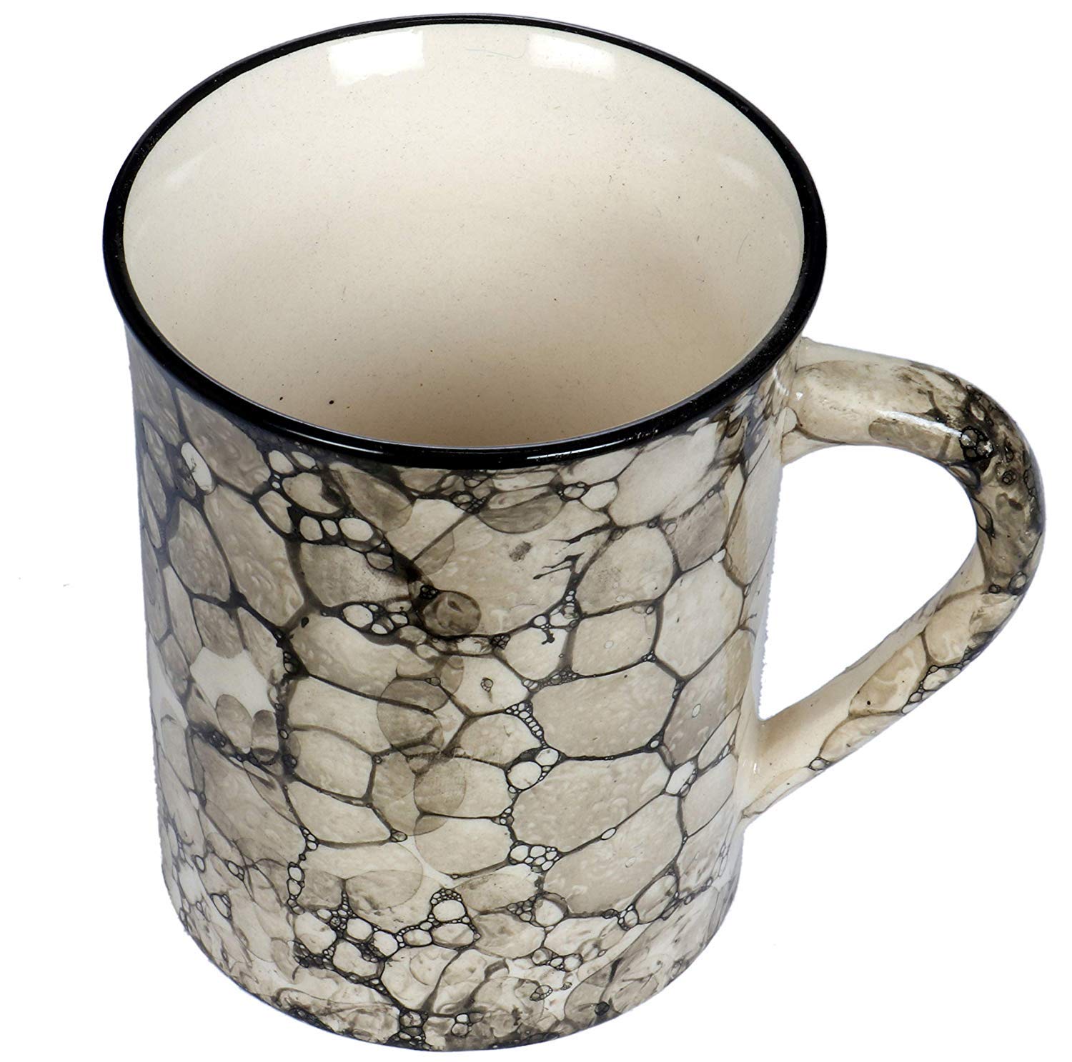 RAJ ROYAL Ceramic Pebbles Printed Design Big Cup Set for Green Tea Coffee Milk Mug Kulhad Tea Cups for Girlfriend Boyfriend Best Friend Kids Couples Gift Item (Set of 1) - Image 2 thumbnail
