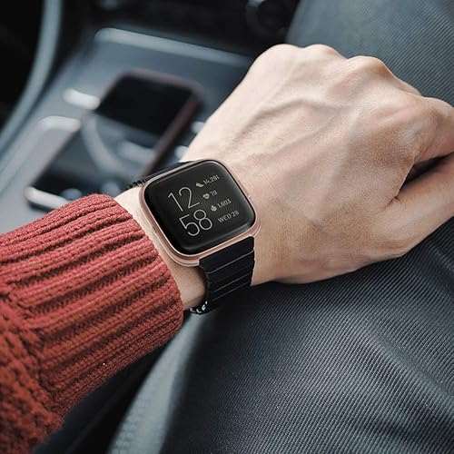 Miniatura 6 de Paquete de 3 protectores de pantalla compatibles con Fitbit Versa 2, GHIJKL, ultrafino, suave, TPU, funda protectora completa contra golpes para