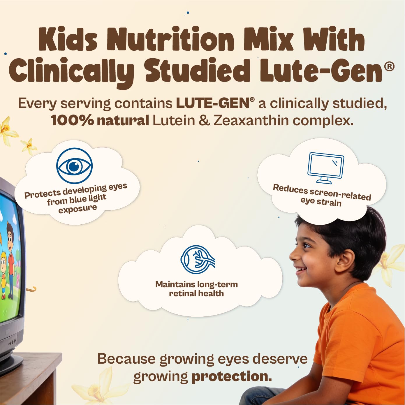Origin Kids Nutrition Mix | Ages 13+ | 7g Plant Protein | Eye Health, Immunity & Growth | Creamy Vanilla 379g I Zero Refined Sugar | Allergen-Free — Amazon image 7