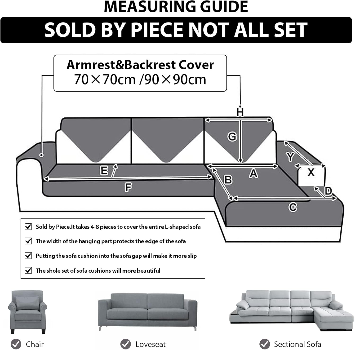 LiveGo Soft Chenille Sofa Couch Cover Solid Color Striped Weave Textured Sectional Couch Covers Washable Anti-Slip Sofa Slipcover for Dogs Pet, 1 Piece/Not All Set, Chenille,pink