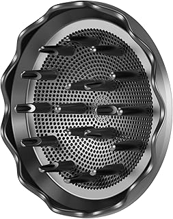 Hair Dryer Diffuser, Attachment for Hair Dryer, Hair Diffuser for Curly Hair, 360° Magnetic Diffuser for HZD&DSON Hair Dryer, Hair Attchment for Women, Black