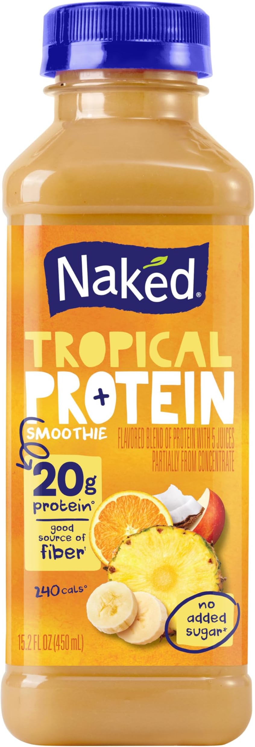 Naked Juice Protein Zone Flavored 100% Juice Smoothie Blend, 15.2 Fl Oz