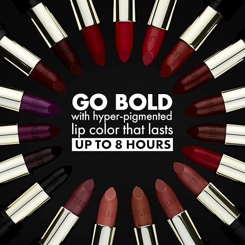 Miniatura 4 de Milani Bold Color Statement Matte Lipstick (0.14 oz), vegano, libre de crueldad animal labial con acabado mate completo.