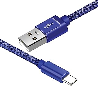 USB C Charger Cable 2M Type C Charger Fast Charging 3A Lead Nylon Braided for Samsung Galaxy S21 S20 S10 S9 S8 A12 A20e A21s A40 A51 A70,Huawei P30 P20 P40,Google Pixel, Sony Xperia,Switch