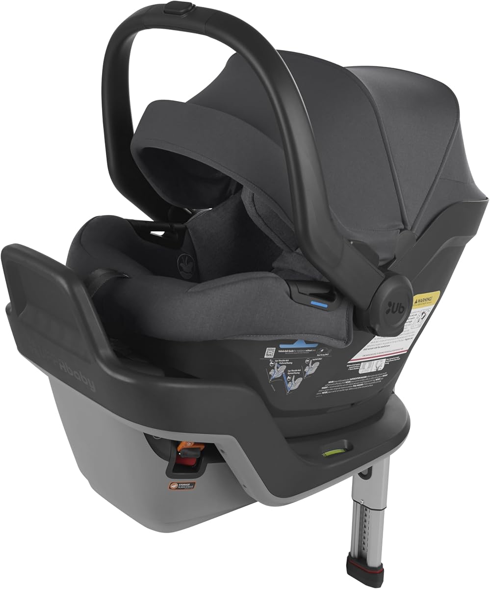 Mesa Max Infant Car Seat/Base with Load Leg and Robust Infant Insert Included/Innovative Safety Features + Simple Installation/Direct Stroller Attachment/Greyson (Charcoal Mélange)