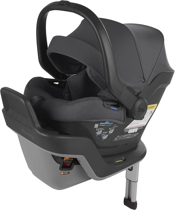 Mesa Max Infant Car Seat/Base with Load Leg and Robust Infant Insert Included/Innovative Safety Features + Simple Installation/Direct Stroller Attachment/Greyson (Charcoal Mélange)
