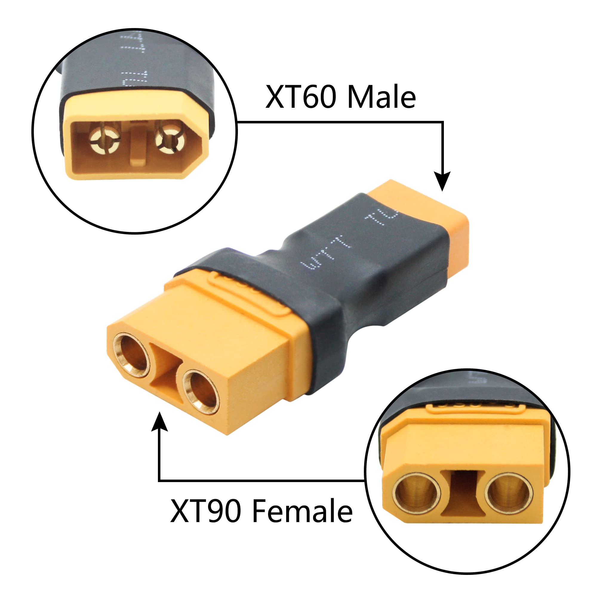 Amazon.com: Maixbomr 2Pair XT90 Connector Adapter, XT90 to XT60