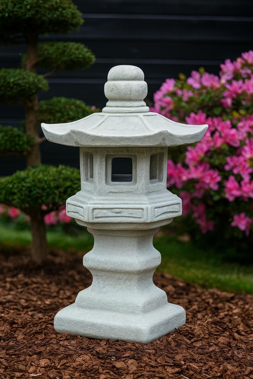 Pagoda/Lanterna "Dabotap" in stile giapponese per ornamento da giardino in pietra/cemento