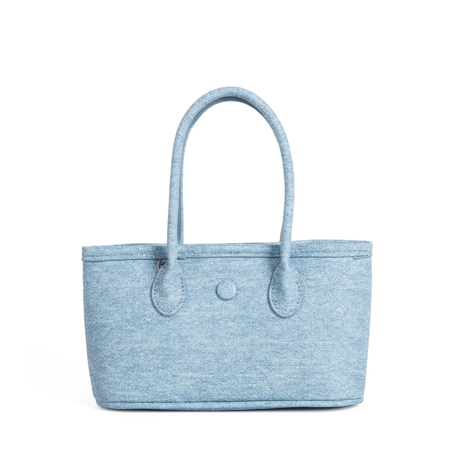 Borsa a mano in denim, borsa a tracolla, da pendolare, donna casual in pelle PU
