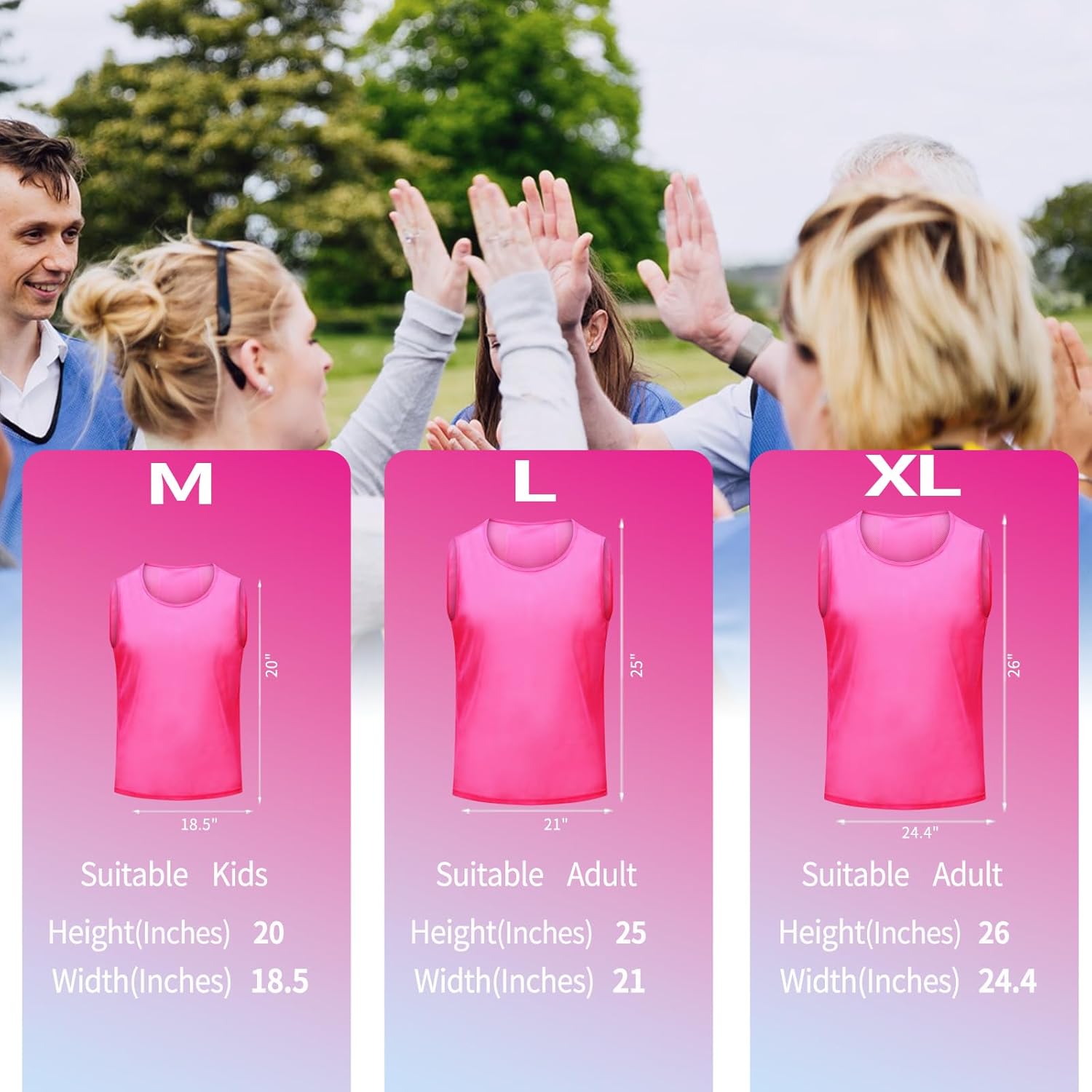 Soccer Pinnies Youth with Numbers Scrimmage Team Practice Vests Pennies Jerseys for Basketball Soccer Football Bibs