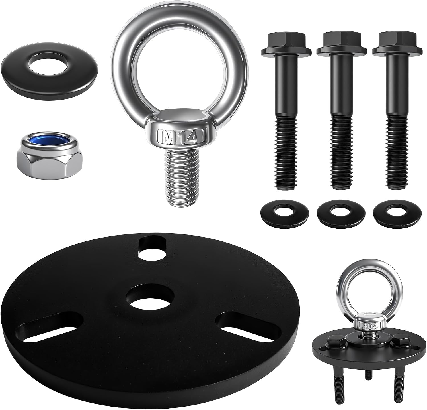 Outboard Engine Lifter Ring Tool with Adapter and Ring Fits for Evinrude Johnson BRP ETEC Outboard Motor