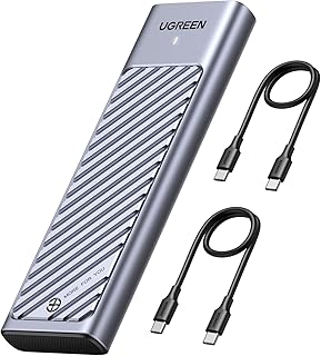 UGREEN M.2 SSD NVME NGFF SATA Aluminum USB 3.2 Gen 2 10Gbps Enclosure for Hard Drive 2230 2242 2260 2280 Compatible with i…