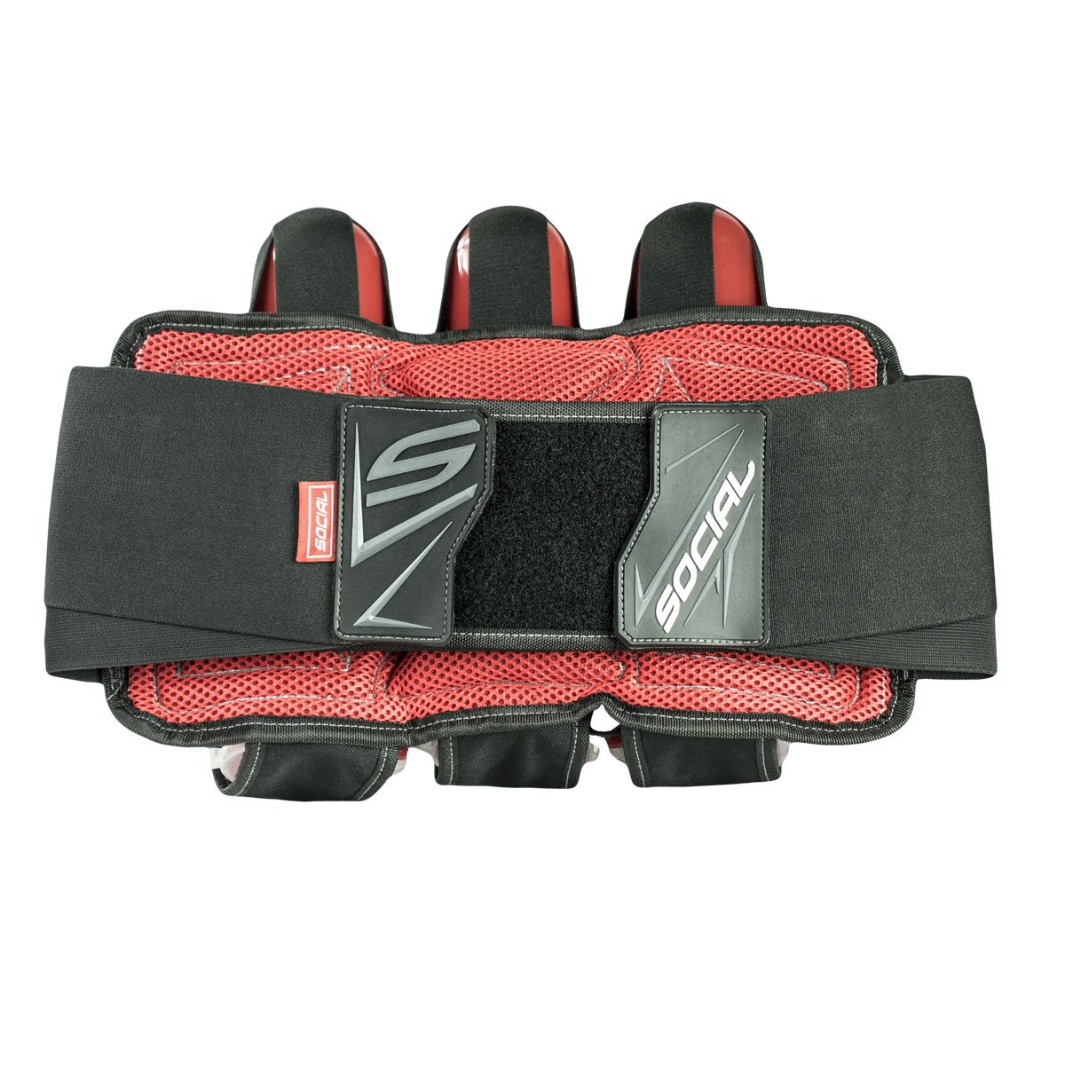 Social Paintball Grit Pod Pack Harness, Stealth Black, 3+6 Pod Holders