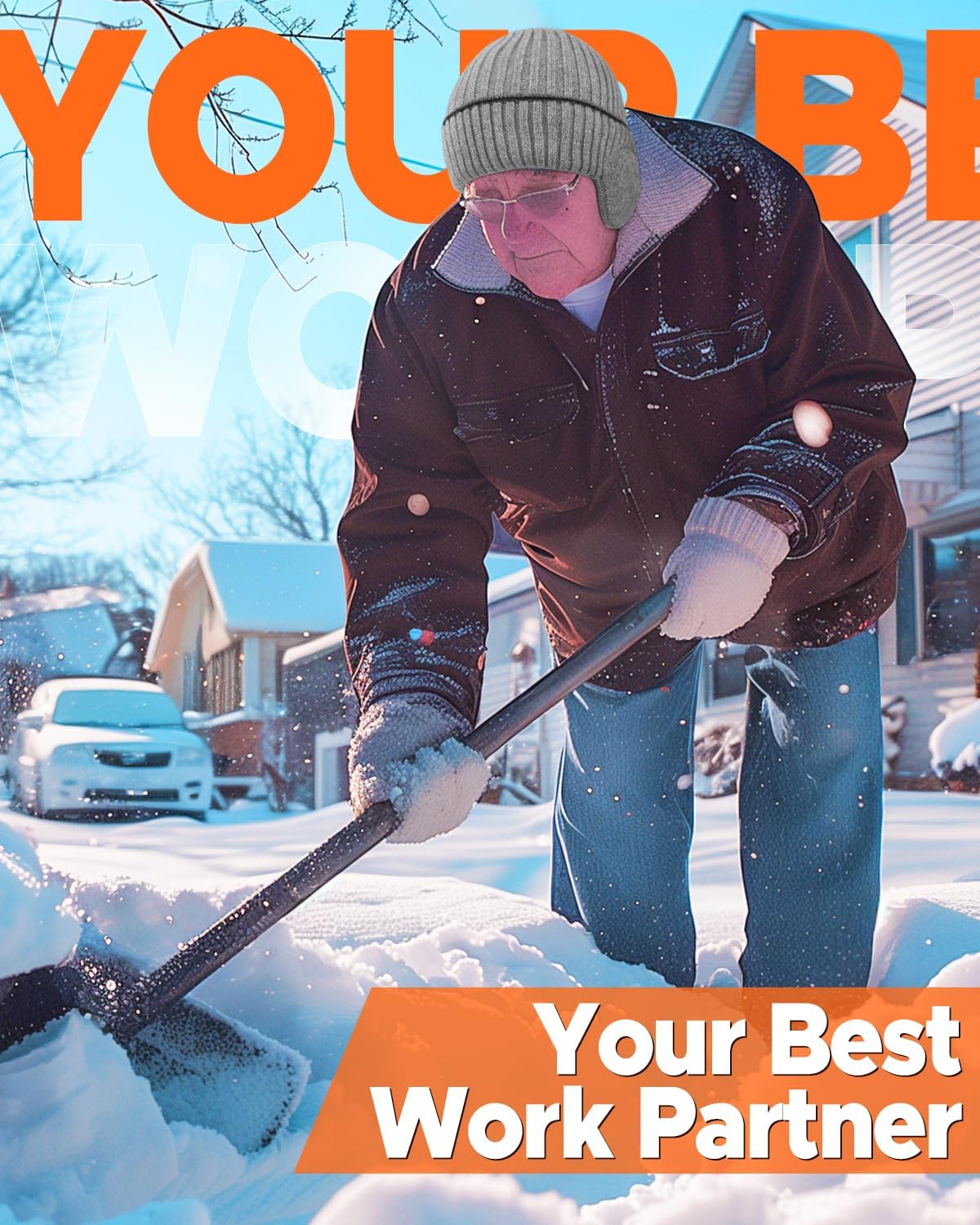 BEACE Winter Fleece Line Beanie Knit Hats with Ear Flaps for Men Women,Warm Thermal Stocking Caps for Outdoor Cold Weather - Image 4