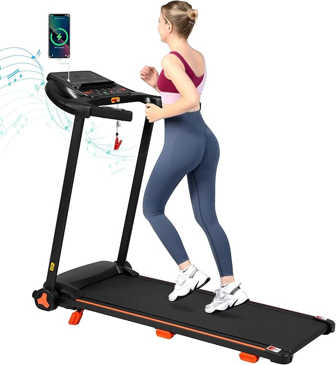 Caminadora Plegable Anwick 350 lbs, 3.0HP, Inclinación Manual, Bluetooth miniatura 9