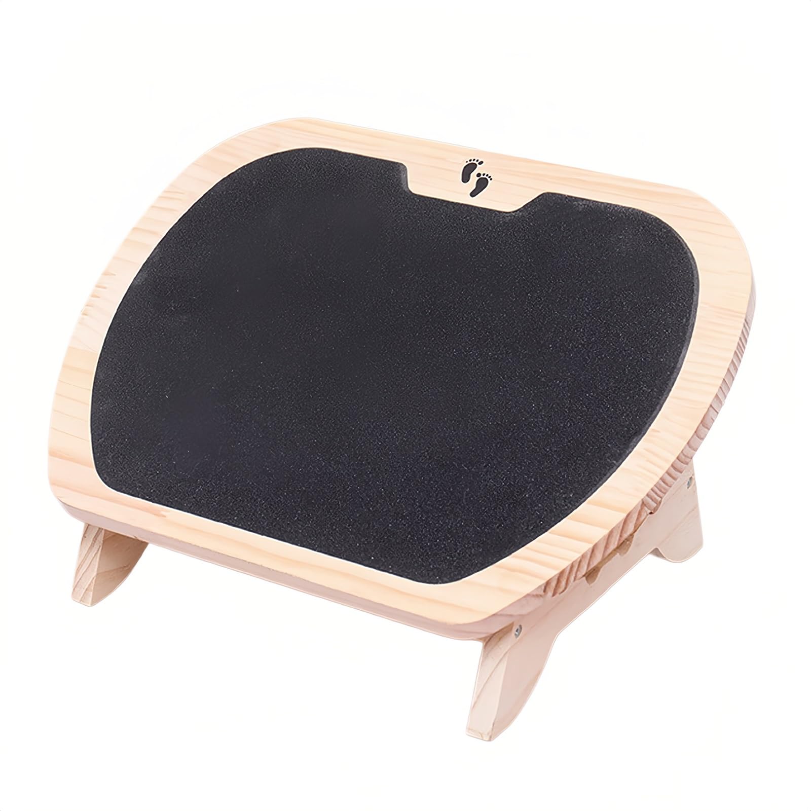 Poggiapiedi Regolabile Legno Sotto Scrivania, 4 Livelli Inclinazione | Poggiapiedi Imbottito Antiscivolo Ufficio,Poggiapiedi Ergonomico,Poggiapiedi Ufficio,Cuscino Poggiapiedi Reclinabile