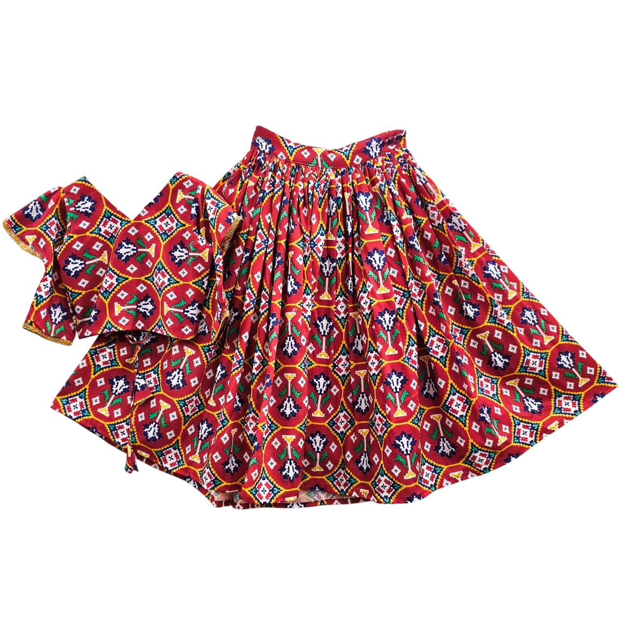 DRISHIV ENTERPRISE Royal Red Printed Kids Lehenga Choli Set with Classic Ethnic Design, Soft Fabric & Graceful Twirl Skirt - Review, Price and Buying Guide