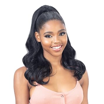 FreeTress Equal Wig Drawstring Ponytail Natural Me Natural Bouncy Curl 1