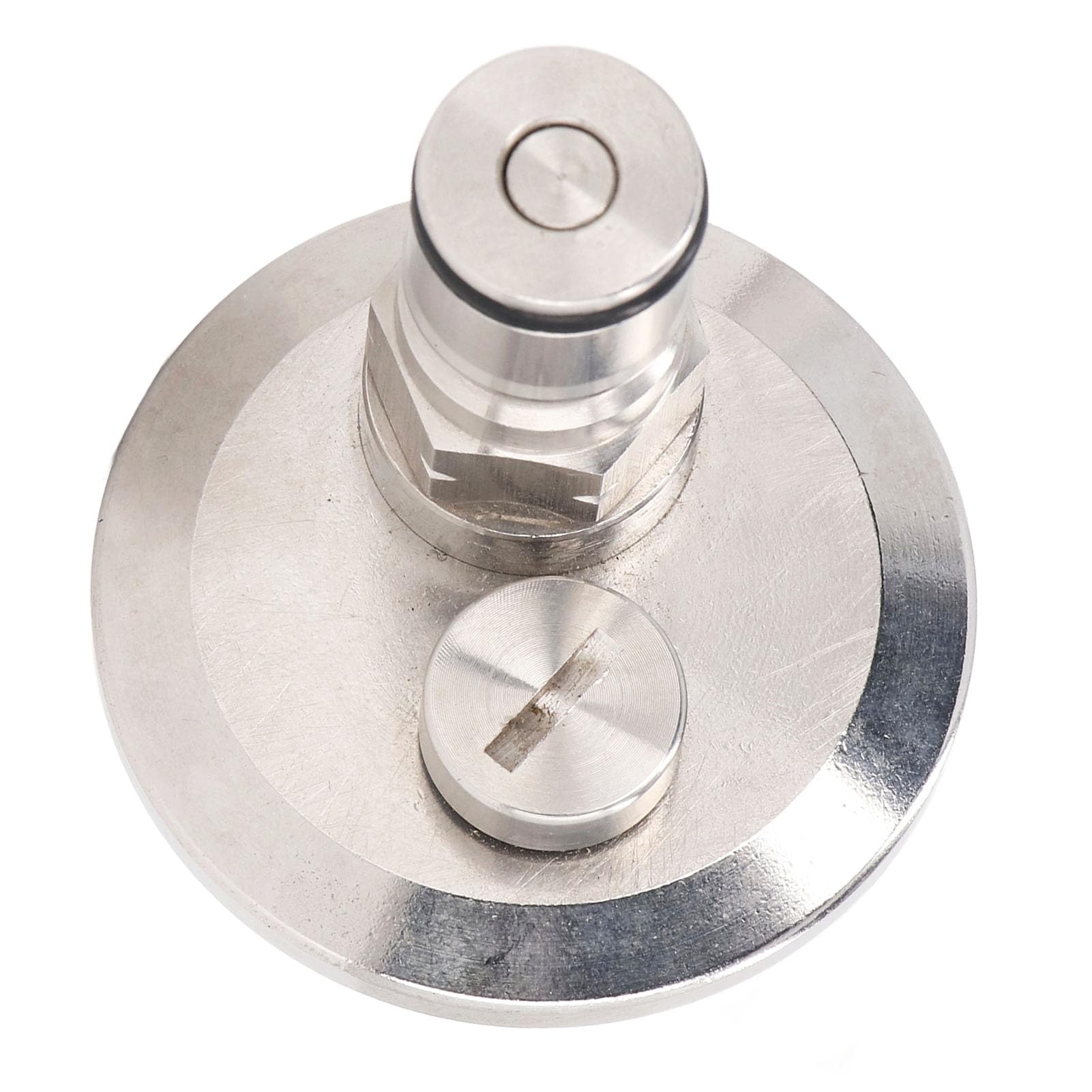 Schnell zu Installierender 1,5-Zoll-Tri-Clamp-zu-Ball-Lock-Pfosten-Adapter mit Druckentlastungsventil für den Umbau von Bier-, Limonaden- und Sirupfässern
