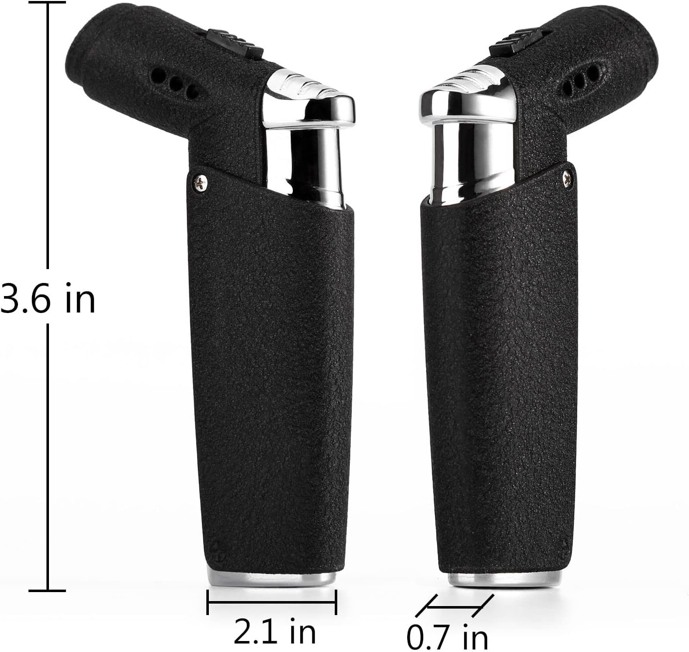 Yusud Jet/Soft Flame Torch Lighter Butane Fuel Refillable, Cool Pipe Lighter Windproof with Gas Visible Window, Unique Table Top Jet Lighters for Men