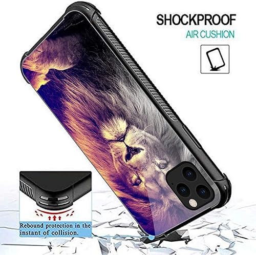 Miniatura 3 de CARLOCA Funda compatible con iPhone 13 Pro Max, funda de Lion Gaze para iPhone 13 Pro Max para hombres y niños, funda de TPU suave antiarañazos para