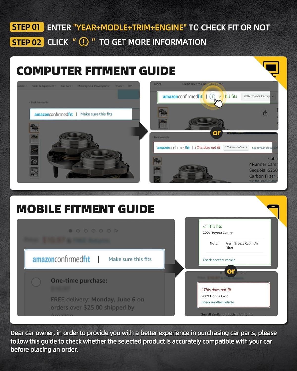 515160 4WD Front Wheel Bearing Hub with ABS Fit for Chevy Tahoe/Suburban/Silverado 1500 2014-2020, for GMC Sierra 1500/Yukon/Yukon XL 2014-2020, for Cadillac Escalade/XTS 2015-2020, 6-Lug - Image 8