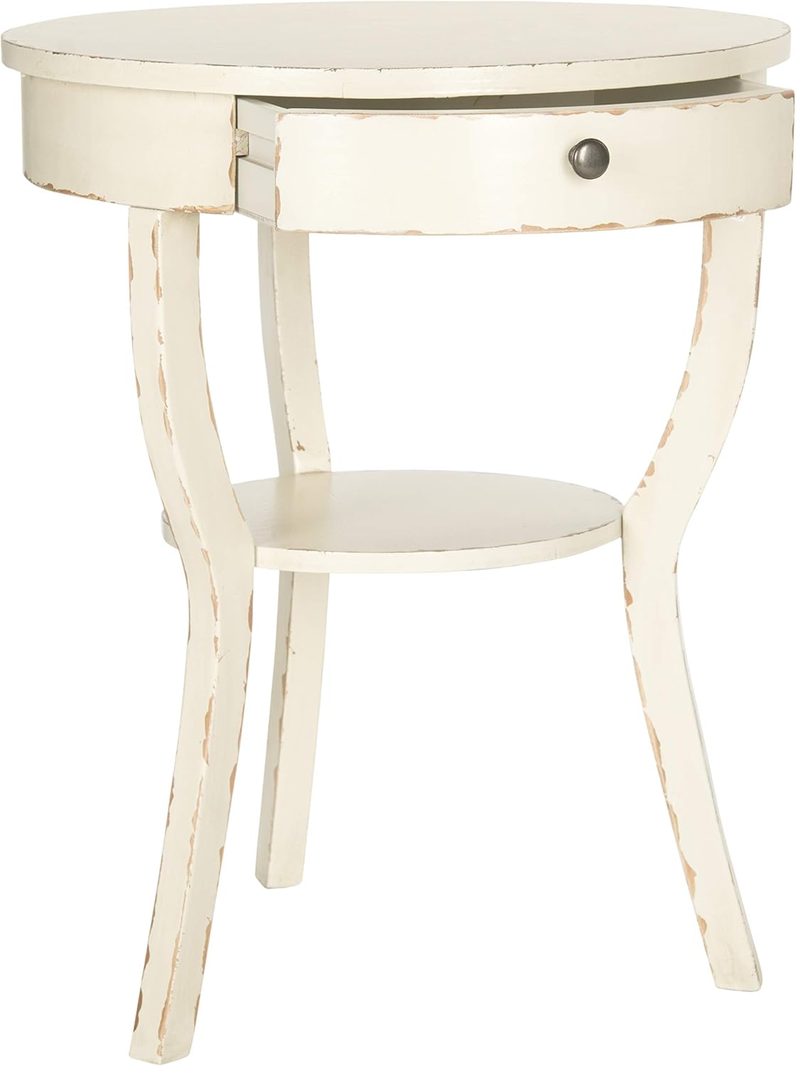 Safavieh American Homes Collection Kendra End Table, Vintage Cream