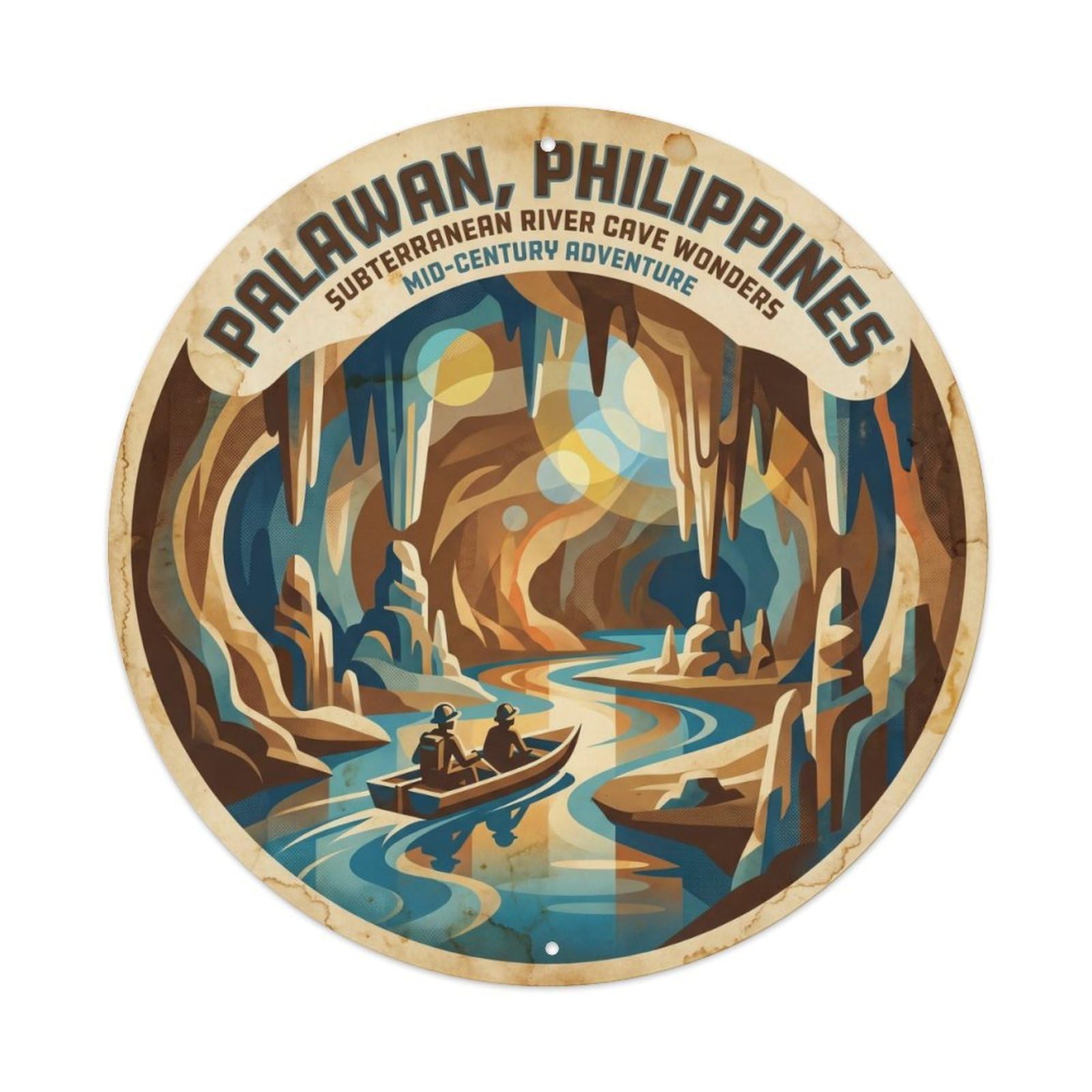 Underground River Palawan Island Adventure Coron Metal Tin Sign