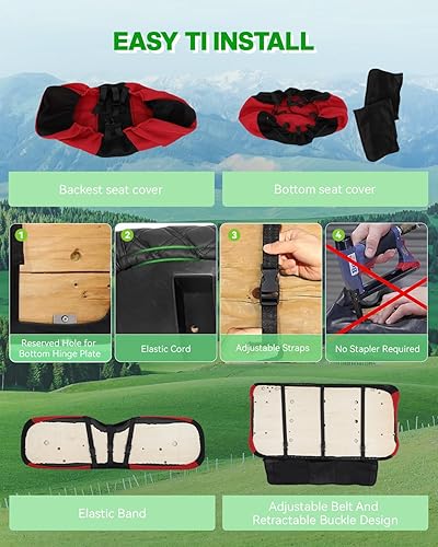 Miniatura 6 de SCITOO Golf Cart Seat Cover for EZGO TXT Front Seat Soft Comfortable Seat Cover, Easy to Install