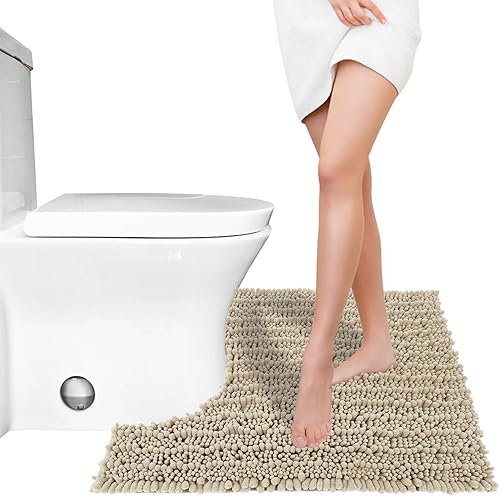 Miniatura 262 de Yimobra - Tapete de baño largo de felpilla, grande de 55.1 x 24 pulgadas, microfibra gruesa, absorbente, extrasuave, antideslizante, peludo, lavable