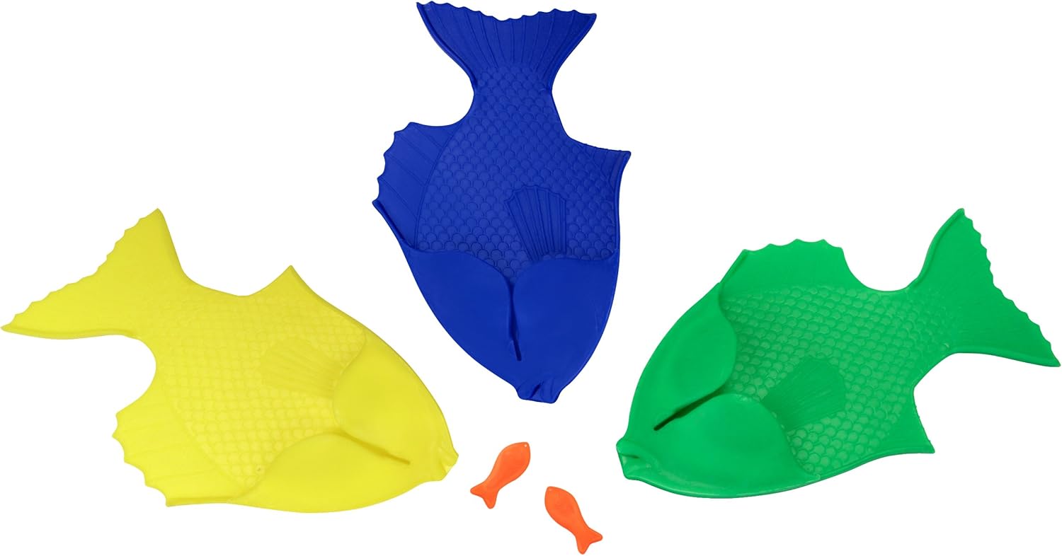 Ironwood Pacific Backyard Bass Casting Game for Teaching Kids to cast | Starter Set Includes 3 Fish and 2 Casting Plugs