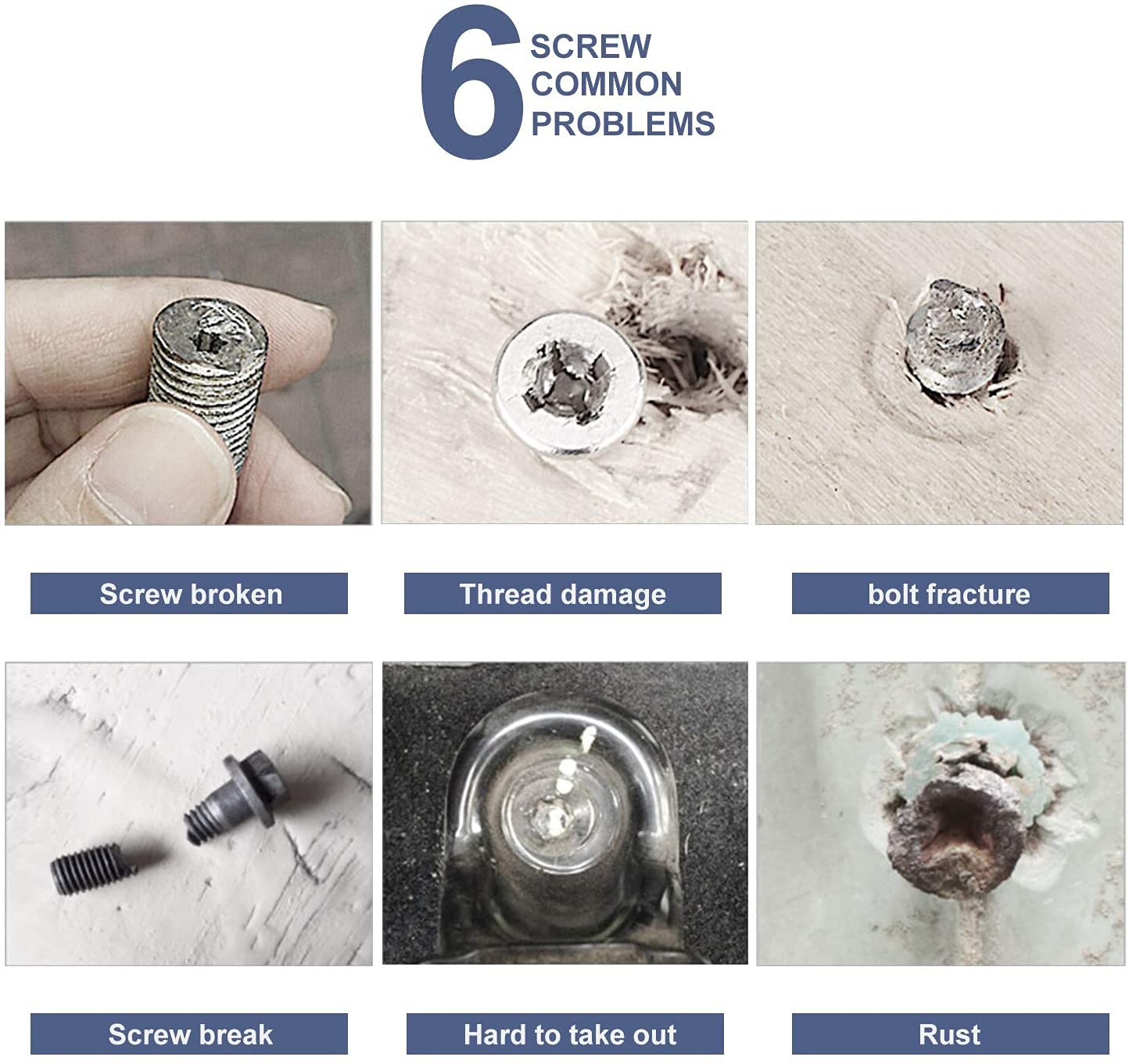 Damaged Screw Extractor Kit and Stripped Screw Extractor Set with
