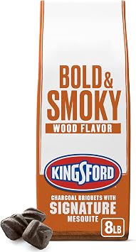 Kingsford Charcoal Briquettes with Signature Mesquite, BBQ Charcoal for Grilling, 8 Pounds Package May Vary