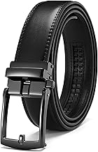 CHAOREN Men's Business Belt, Auto-Lock Type, Large Size, Leather, No Holes, Multiple Sizes, Suit, Work, Job Hunting, Uniform, 1.2 inches (31 mm) Wide