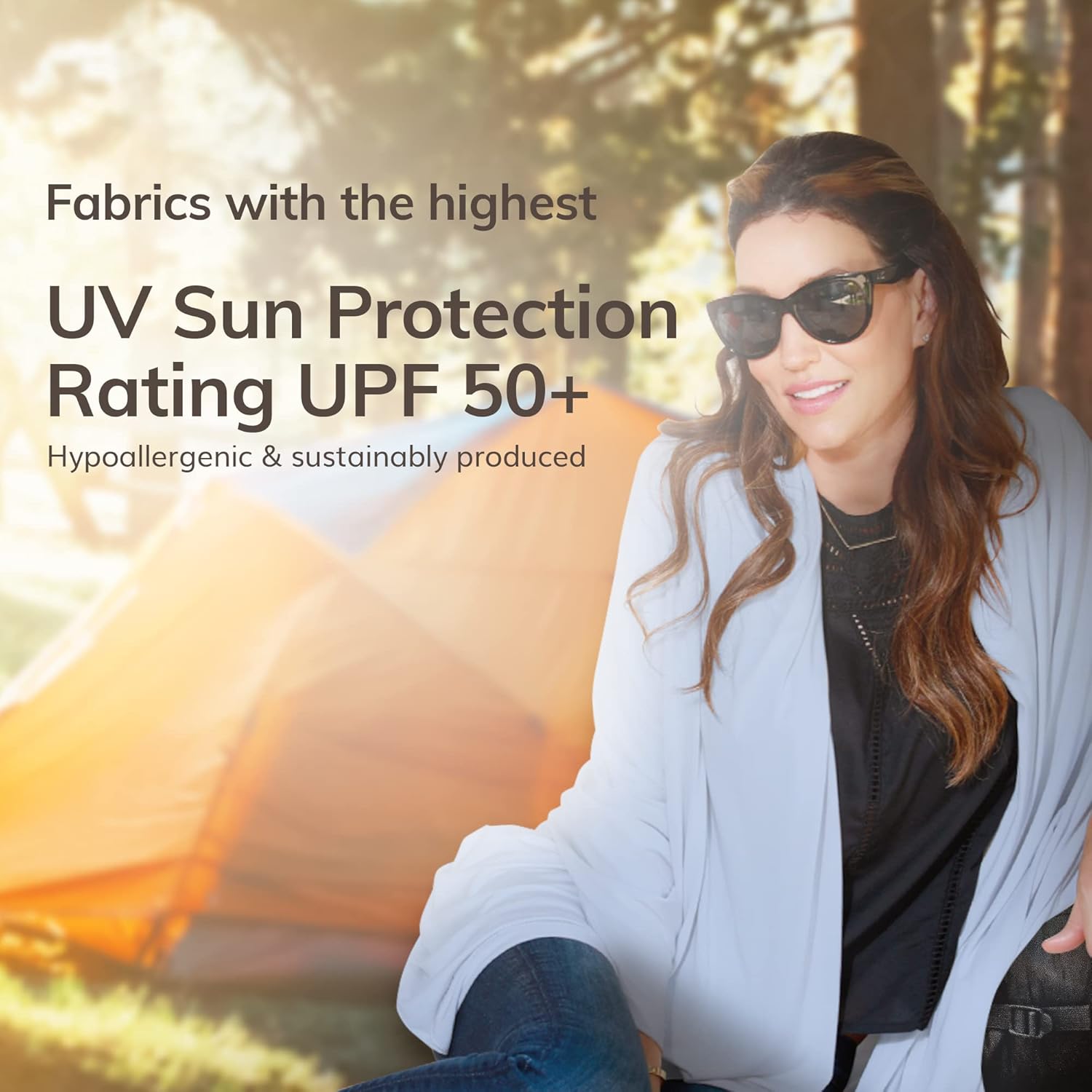 Happyluxe Travel Shawl Wraps for Women - 68x35in Wrap. Lightweight Pashmina, Airplane Travel Blanket Scarf. Made In USA - Image 8