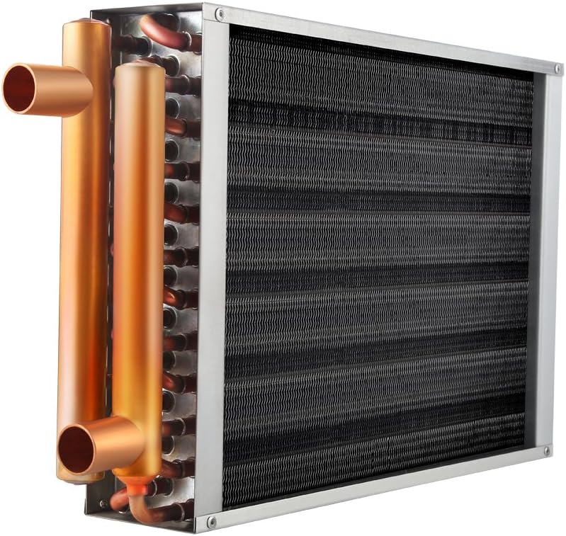Best Review AB Water to Air Heat Exchanger 16x16 1 Copper Ports Forced Air Heating For Outdoor Wood Furnace Top Rated AB Water to Air Heat Exchanger 16x16 1 Copper Ports Forced Air Heating For Outdoor Wood Furnace