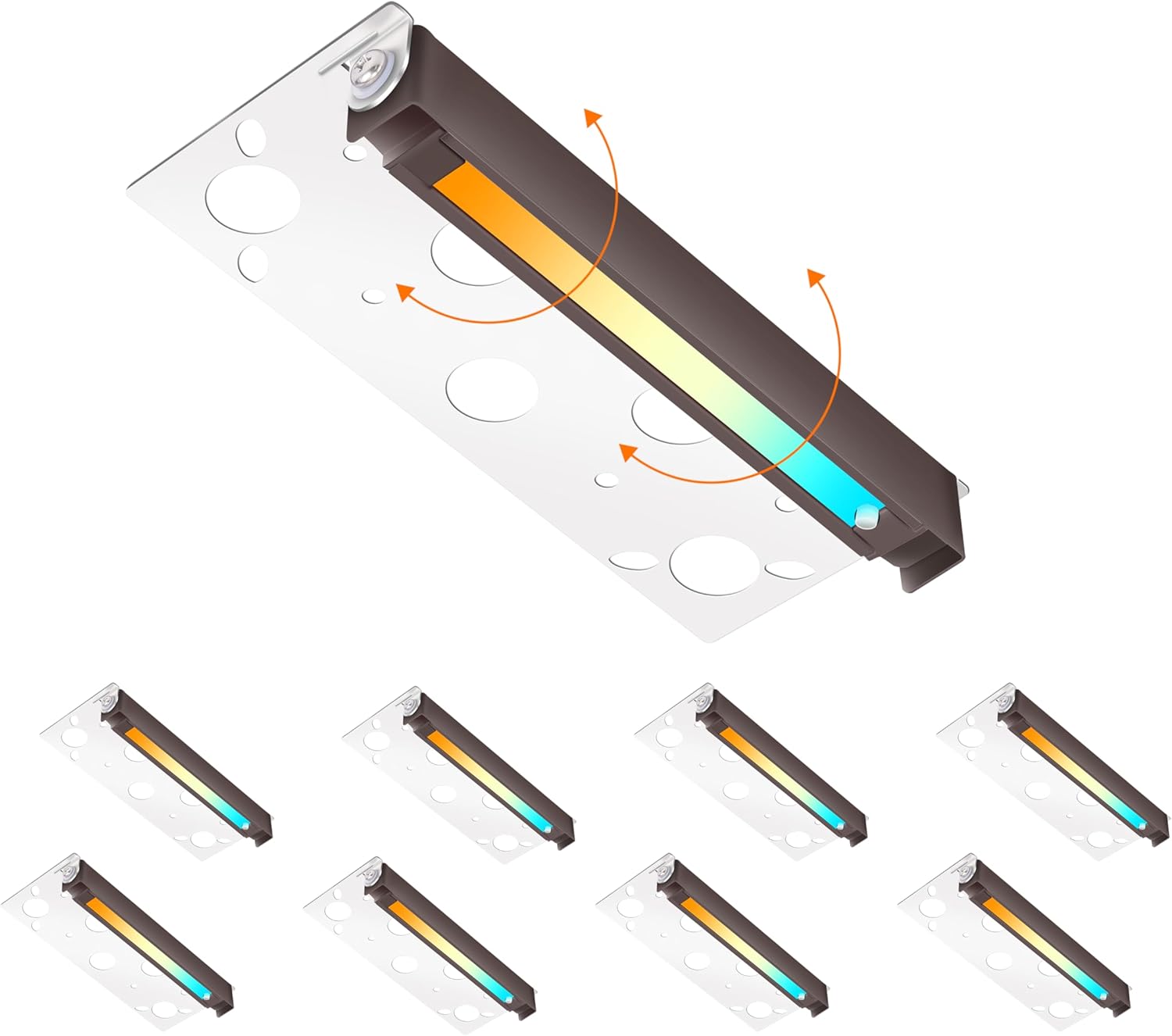 CLOUDY BAY [8 Pack] 7 Inch 5W 5CCT Hardscape Paver Light,Retainng Wall