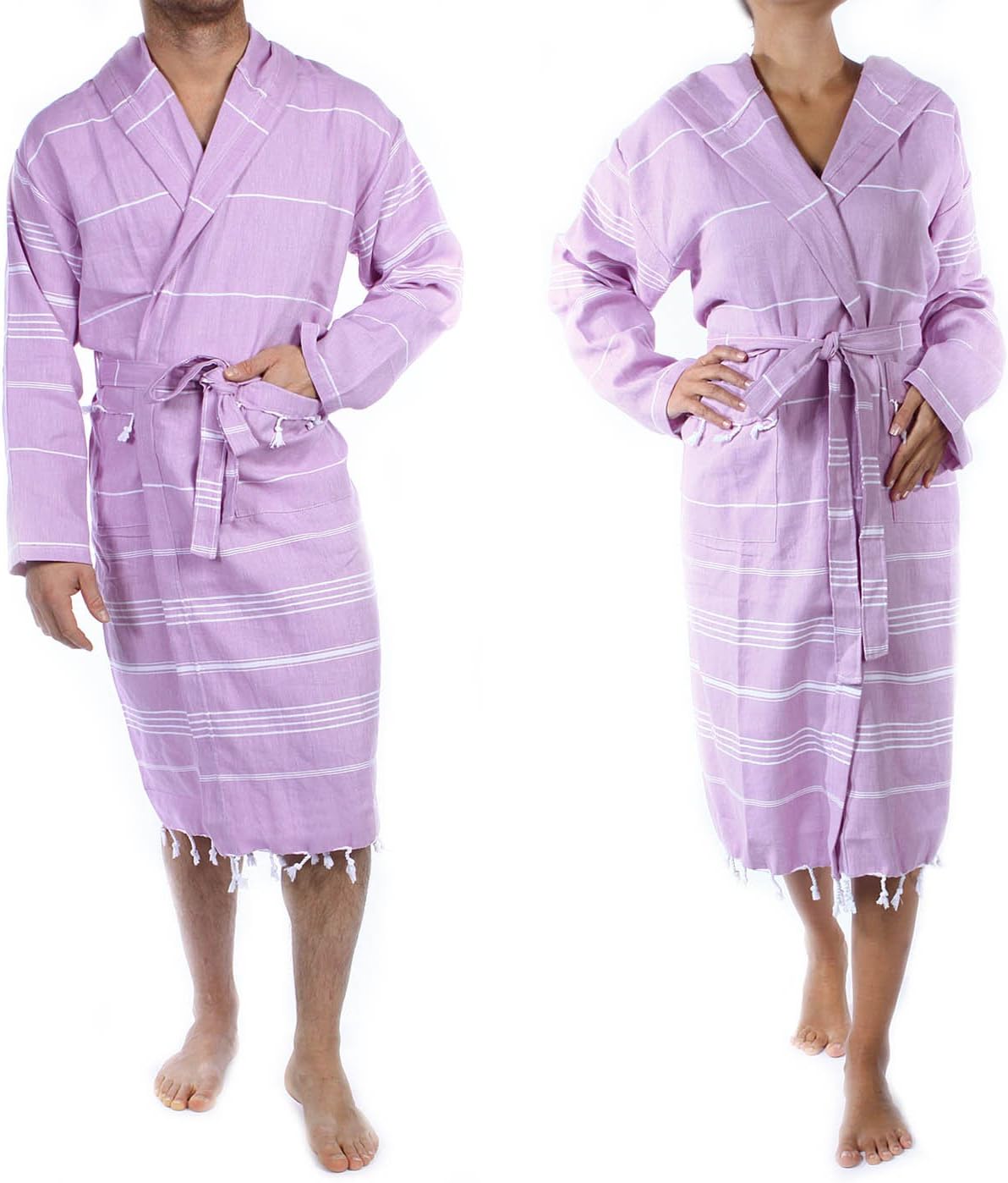 Cacala 100 Turkish Cotton Kimono Design Pestemal Unisex Bathrobe